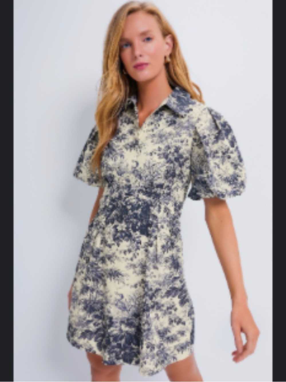 Tuckernuck Navy Toile Mini Delaney Dress